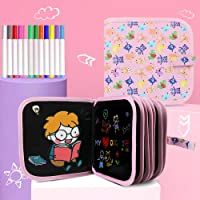 Tabla de Dibujo Portátil para Niños- Tablero de Dibujo de Graffiti- Bloc de Dibujo portátil borrable- Reutilizable-12…